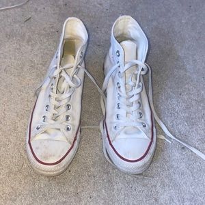 White Converse Womens 9